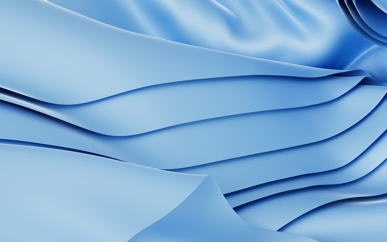 流动的多层曲面背景3D渲染