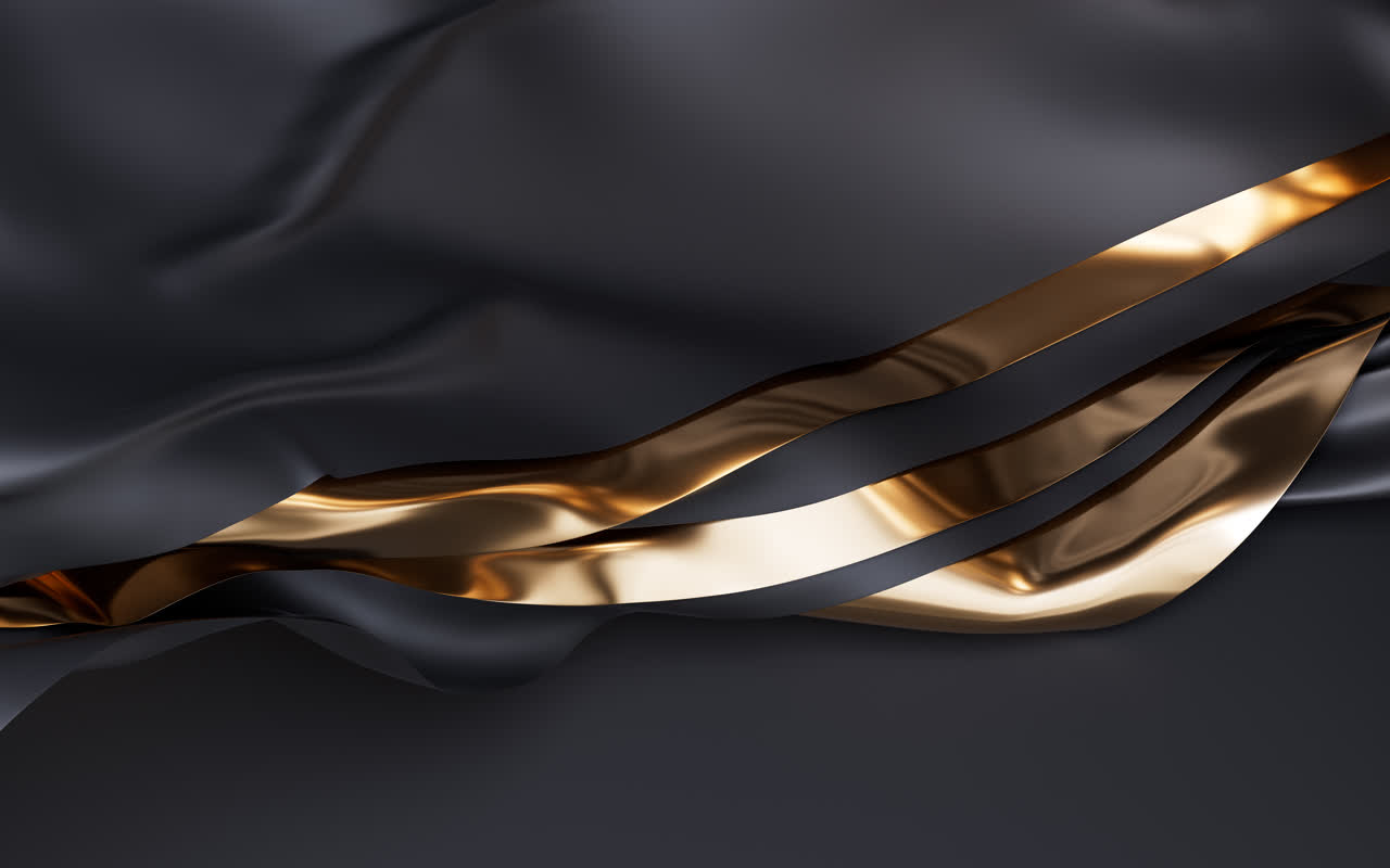 流动的多层布料曲面背景3D渲染