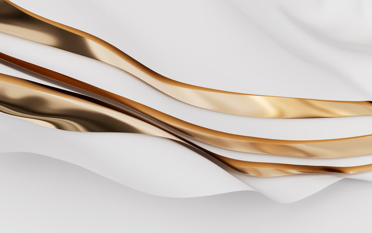 流动的多层布料曲面背景3D渲染