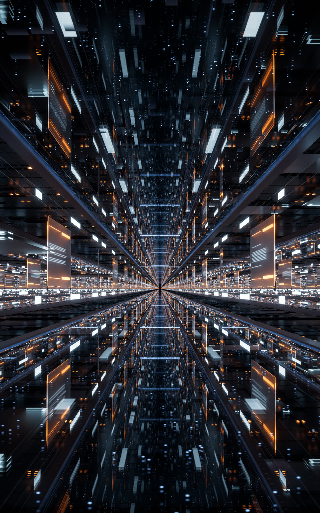 科技感网络空间隧道3D渲染