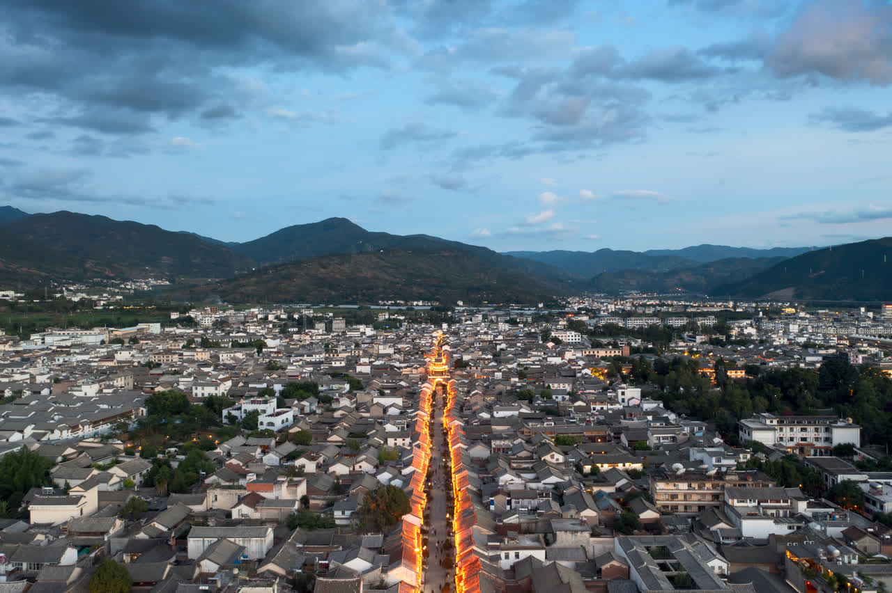 中国云南大理巍山古城风景