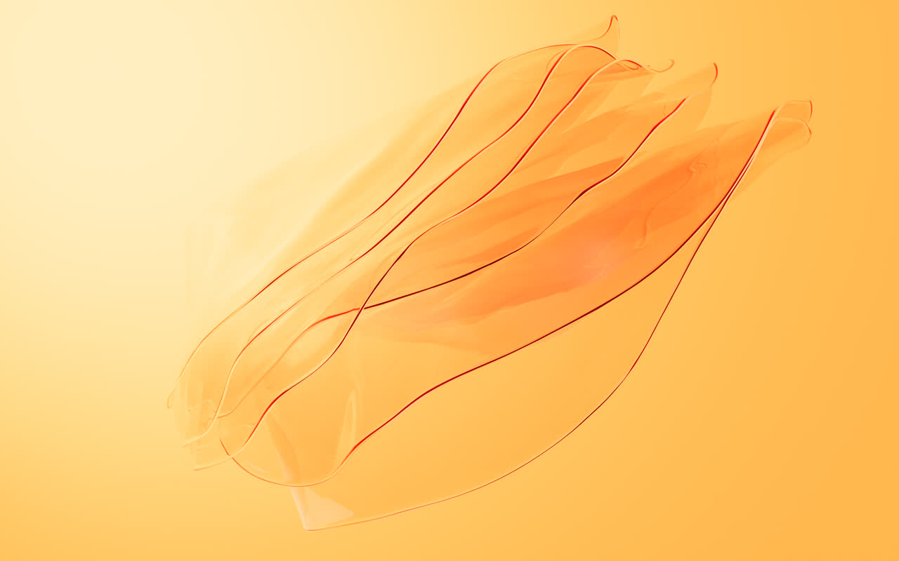 飘动的多层玻璃渐变曲面3D渲染