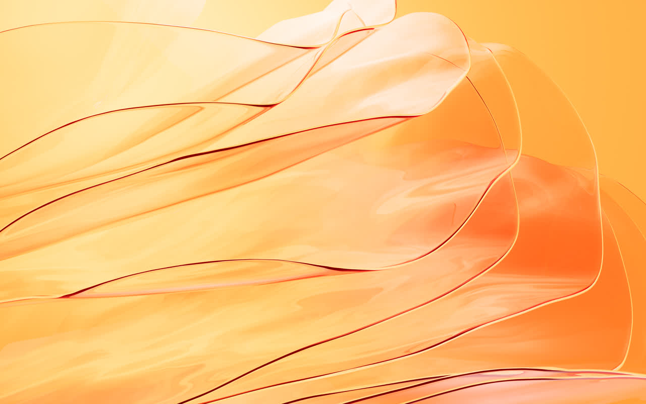 飘动的多层玻璃渐变曲面3D渲染抽象透明绸缎