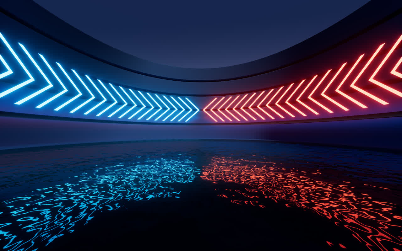 抽象霓虹灯光背景3D渲染