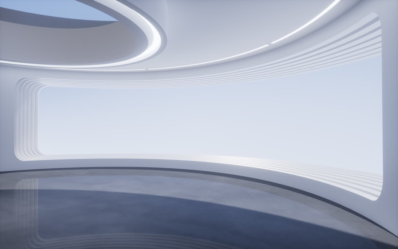 创意圆形简约建筑3D渲染