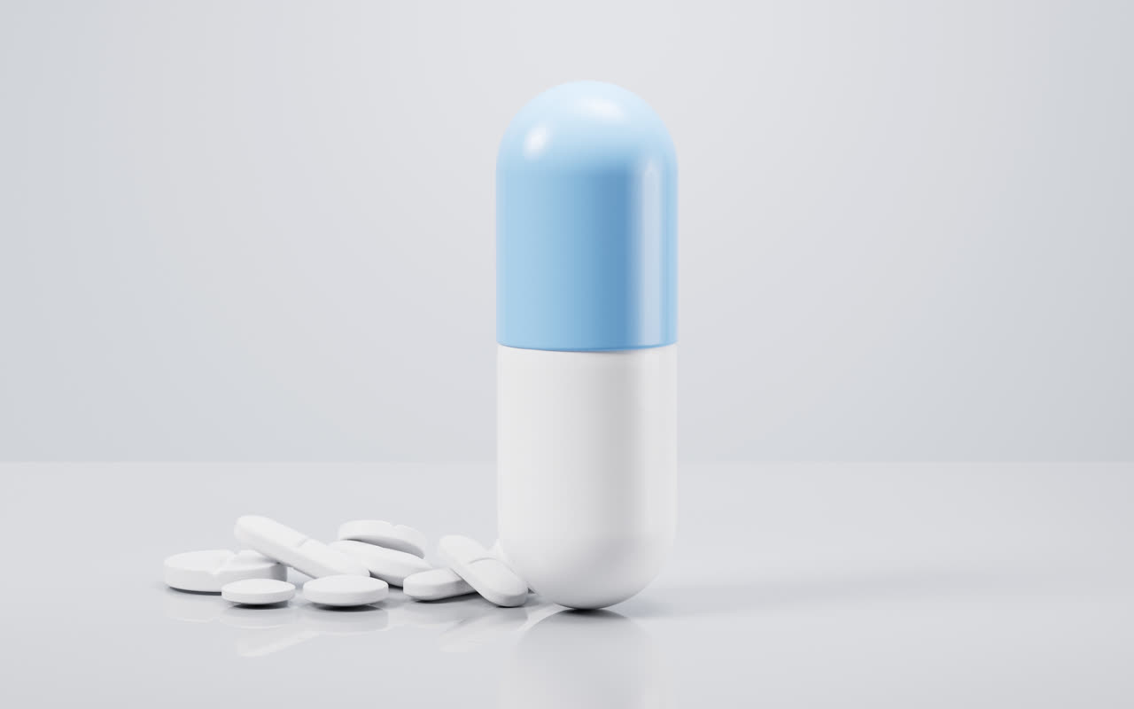 药物与医药概念3D渲染