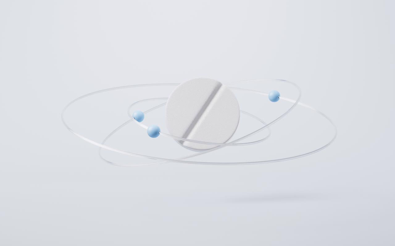 药物与医药概念3D渲染