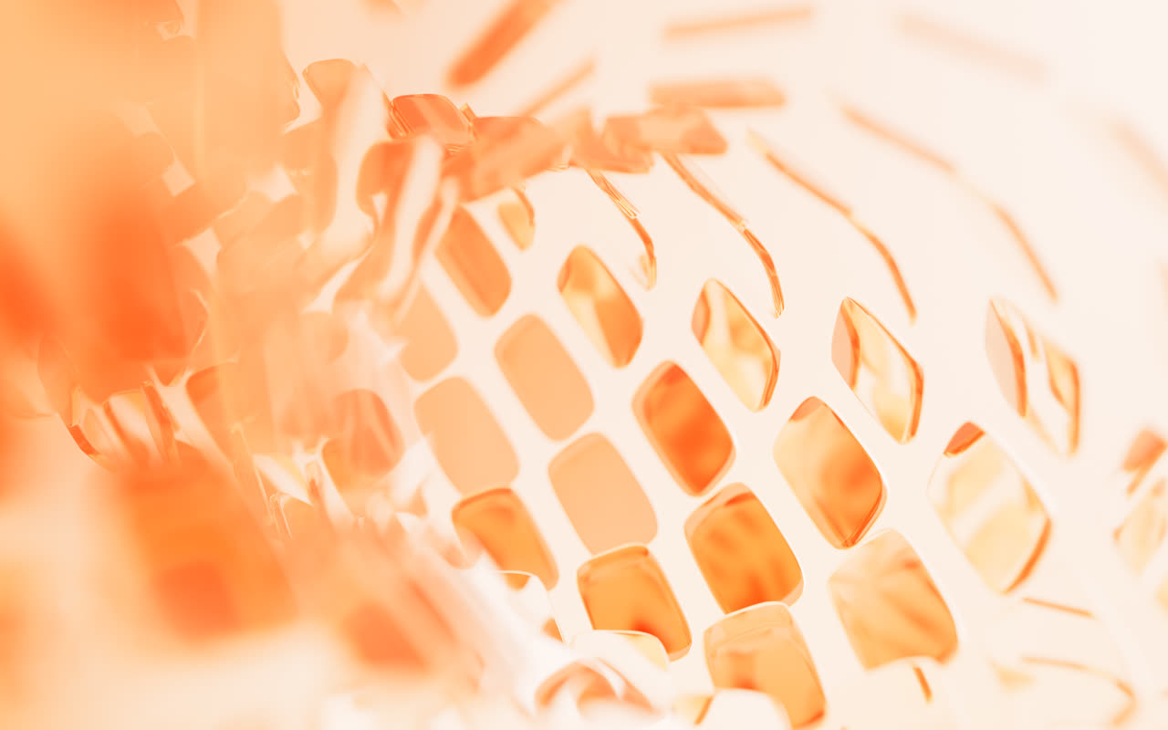 抽象彩色透明玻璃背景3D渲染