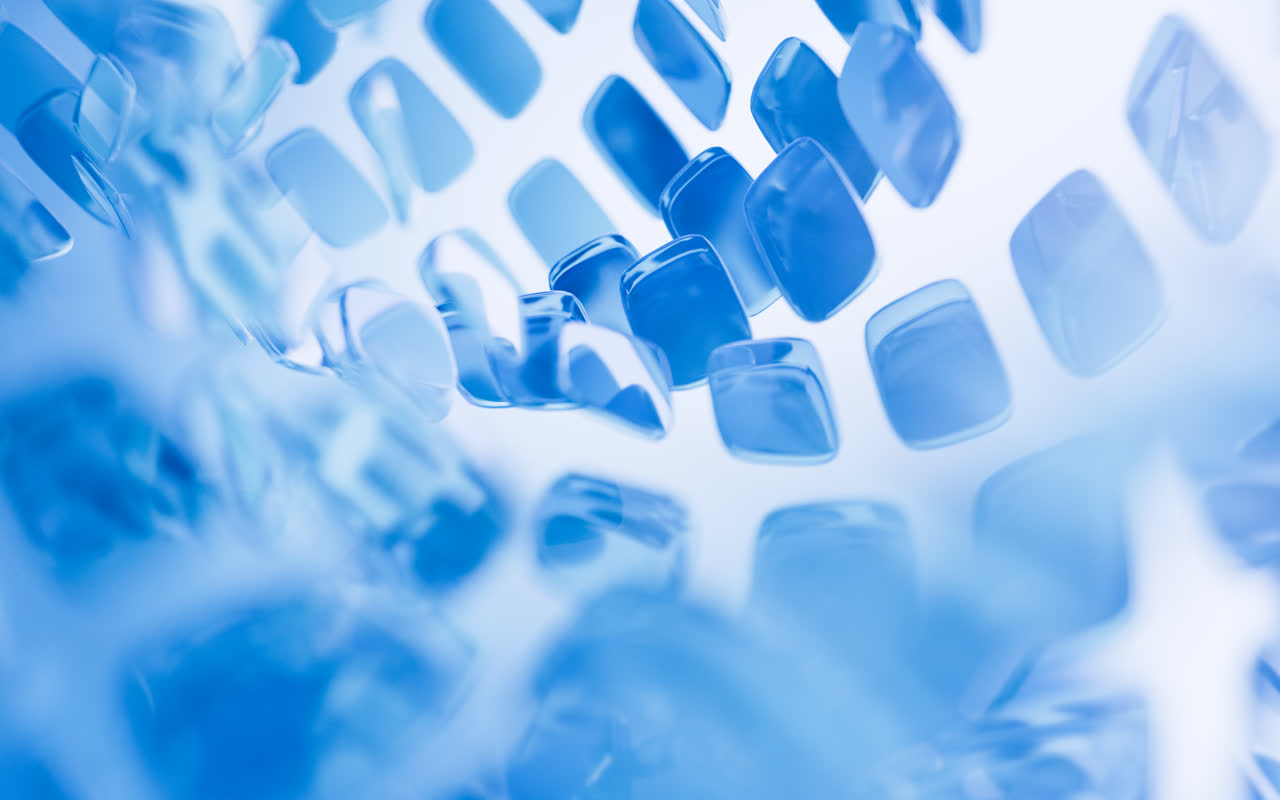 抽象彩色透明玻璃背景3D渲染