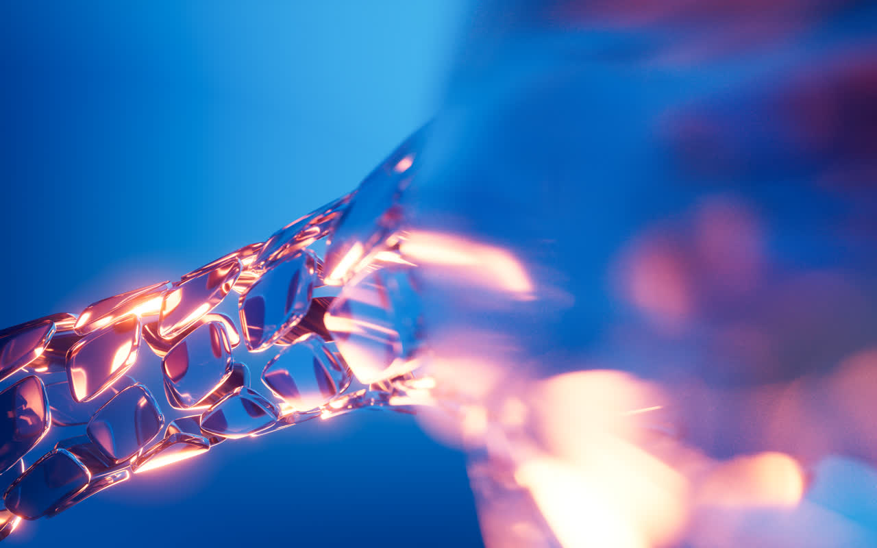 抽象彩色透明玻璃背景3D渲染