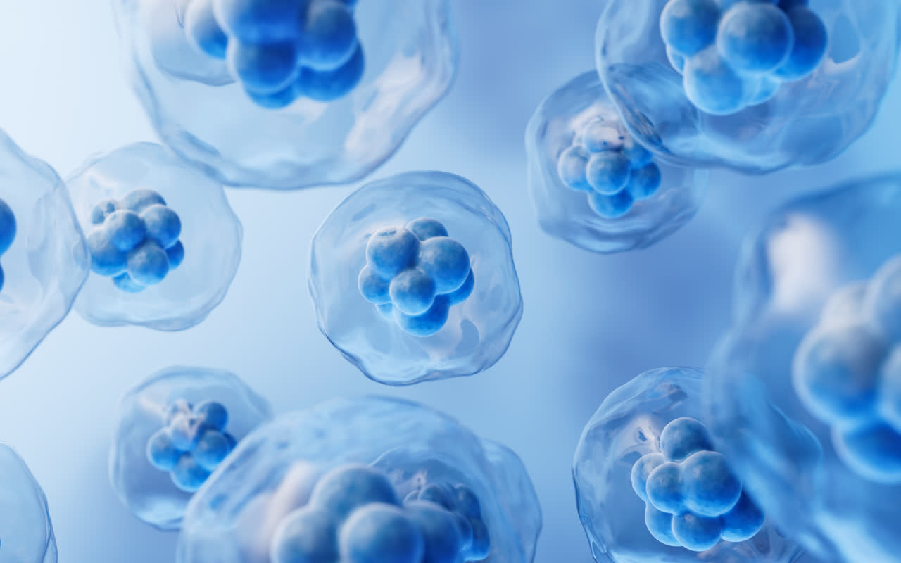 细胞与生物科技概念3D渲染