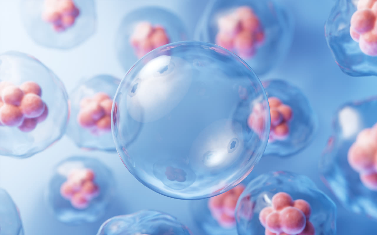 细胞与生物科技概念3D渲染