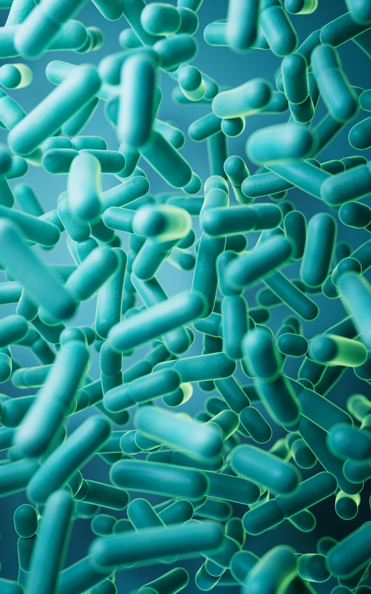 微观生物细菌背景3D渲染