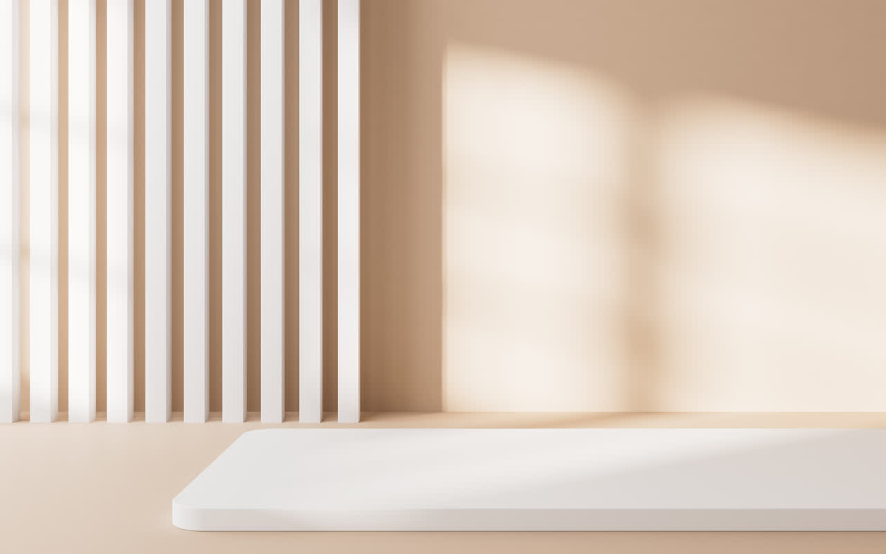 创意几何体室内空间3D渲染