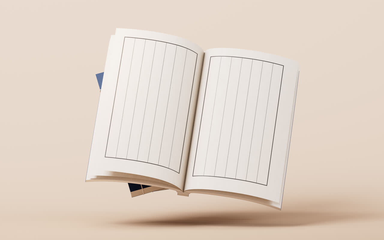 中国风古风书籍3D渲染