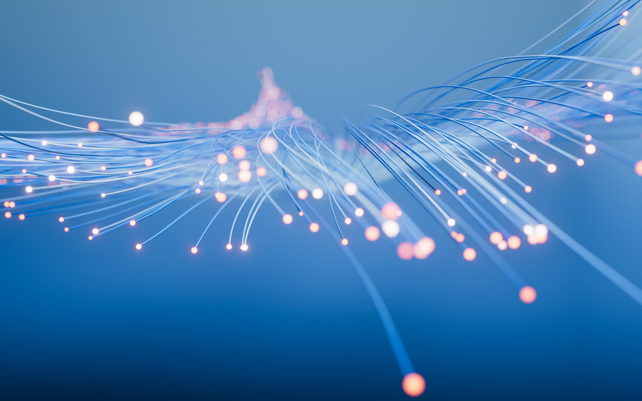 流动生长的粒子曲线背景3D渲染