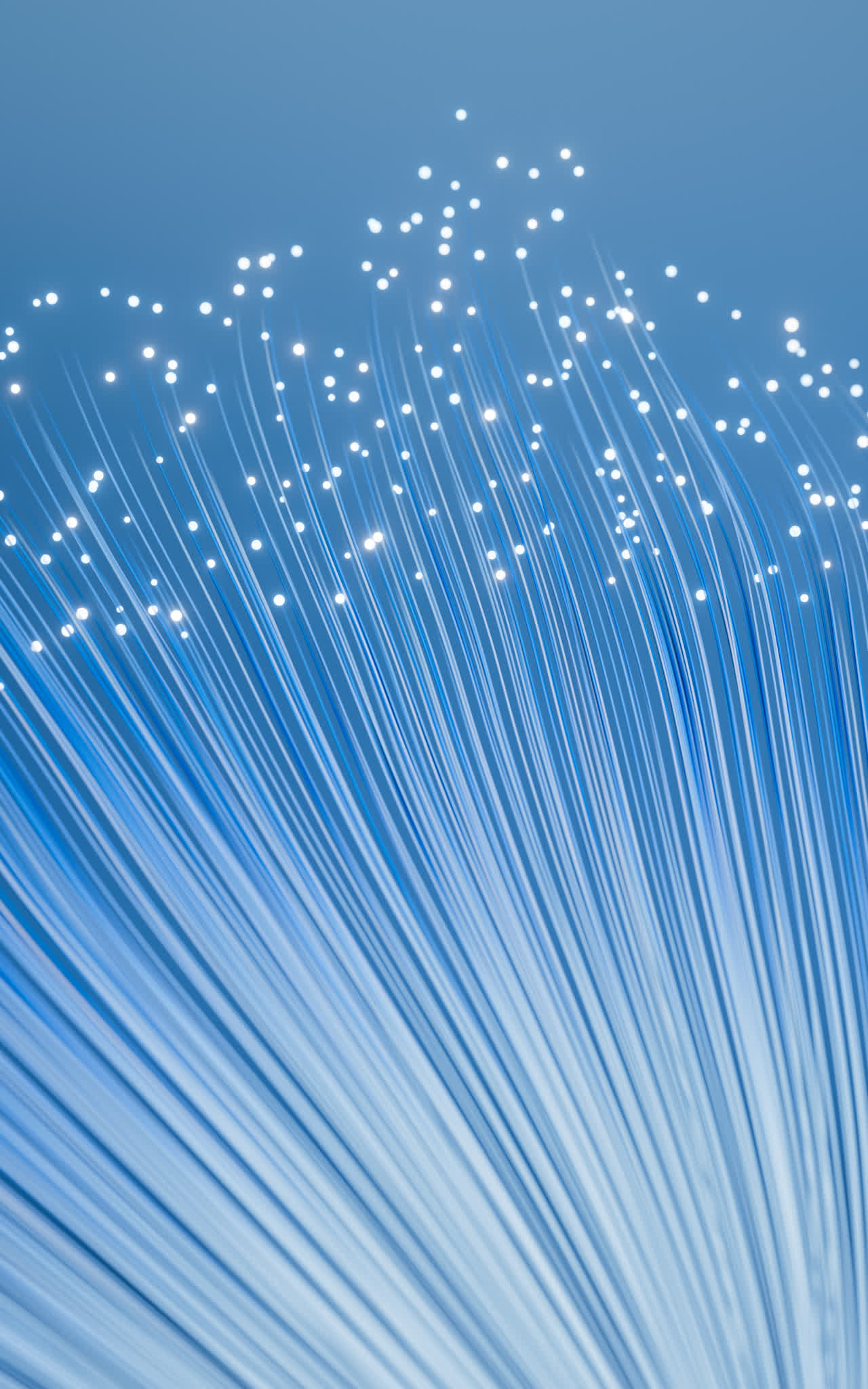 流动生长的粒子曲线背景3D渲染