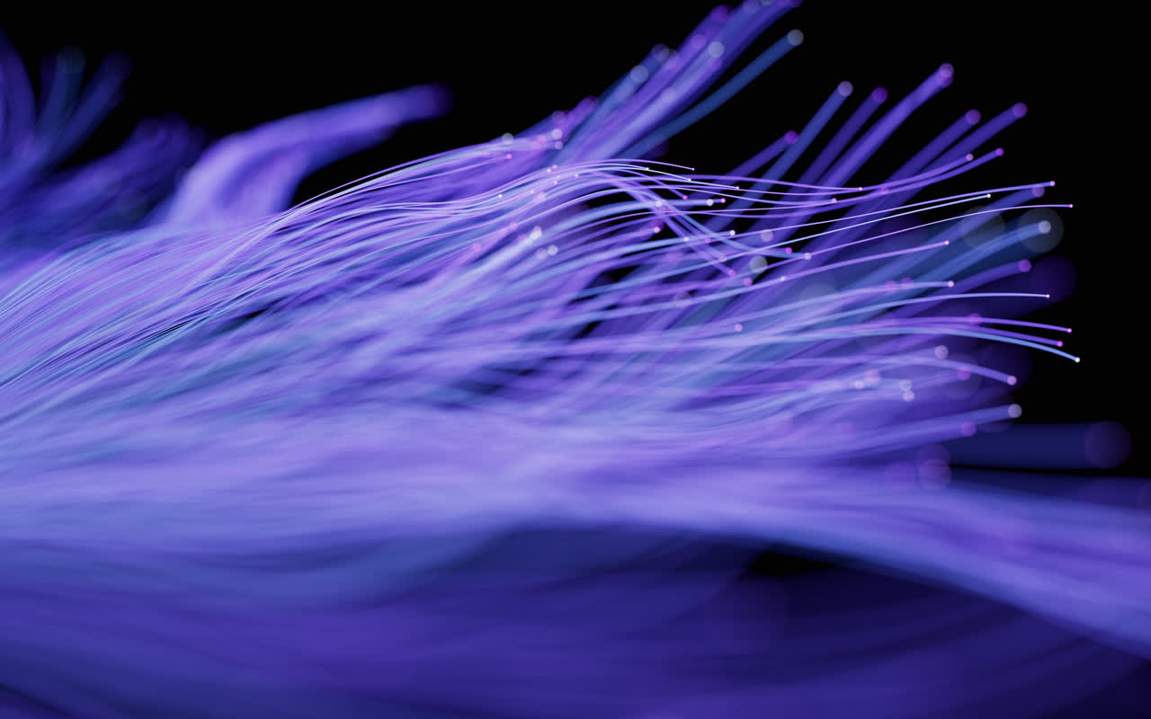 流动生长的粒子曲线背景3D渲染