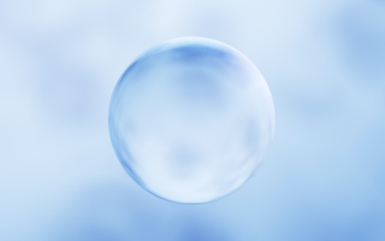 抽象透明玻璃几何体3D渲染