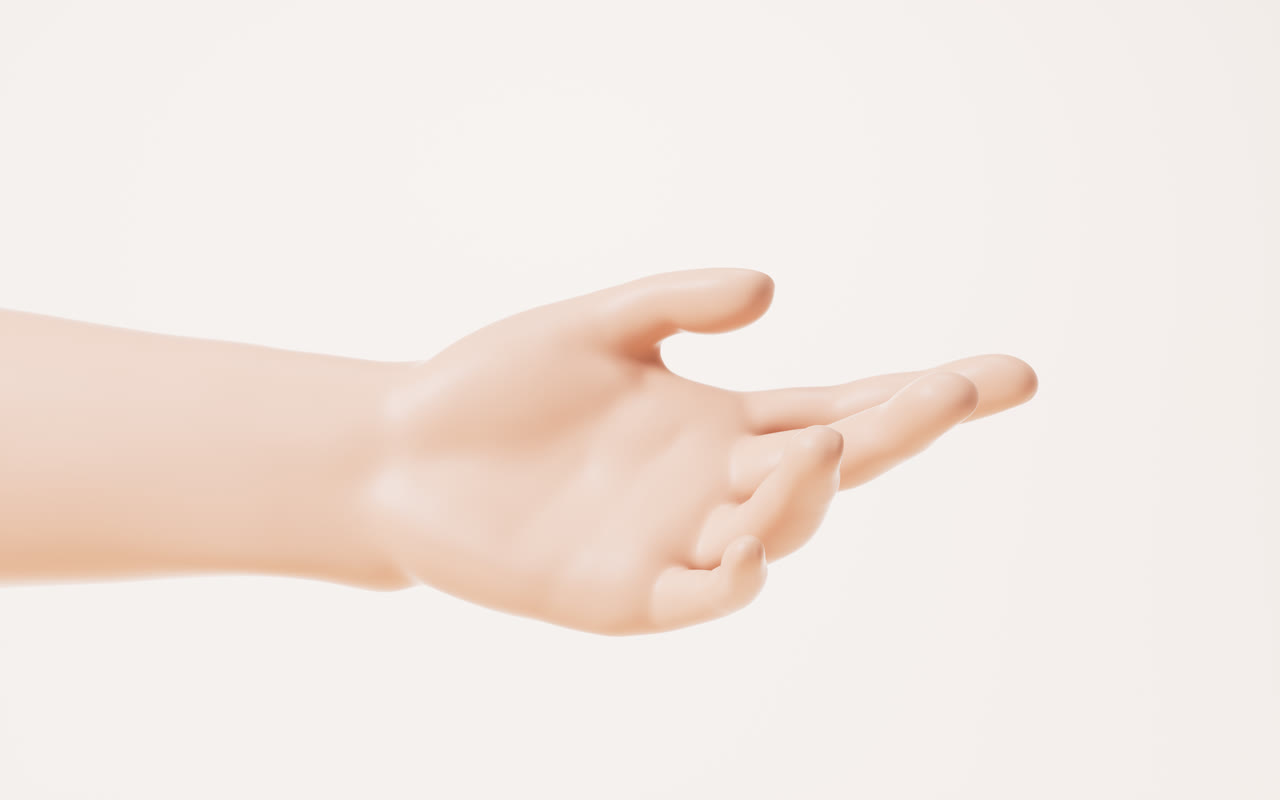 手势动作3D渲染