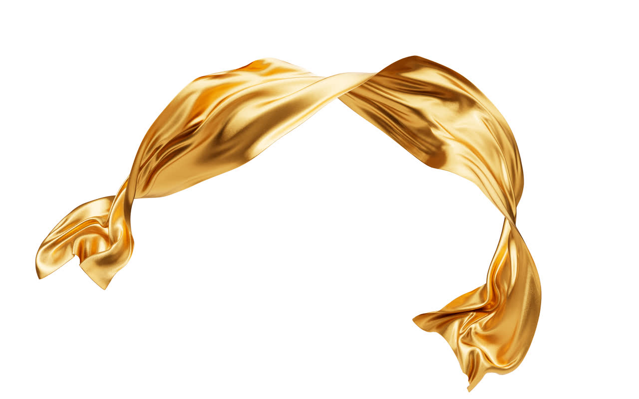 流动的布料曲线3D渲染