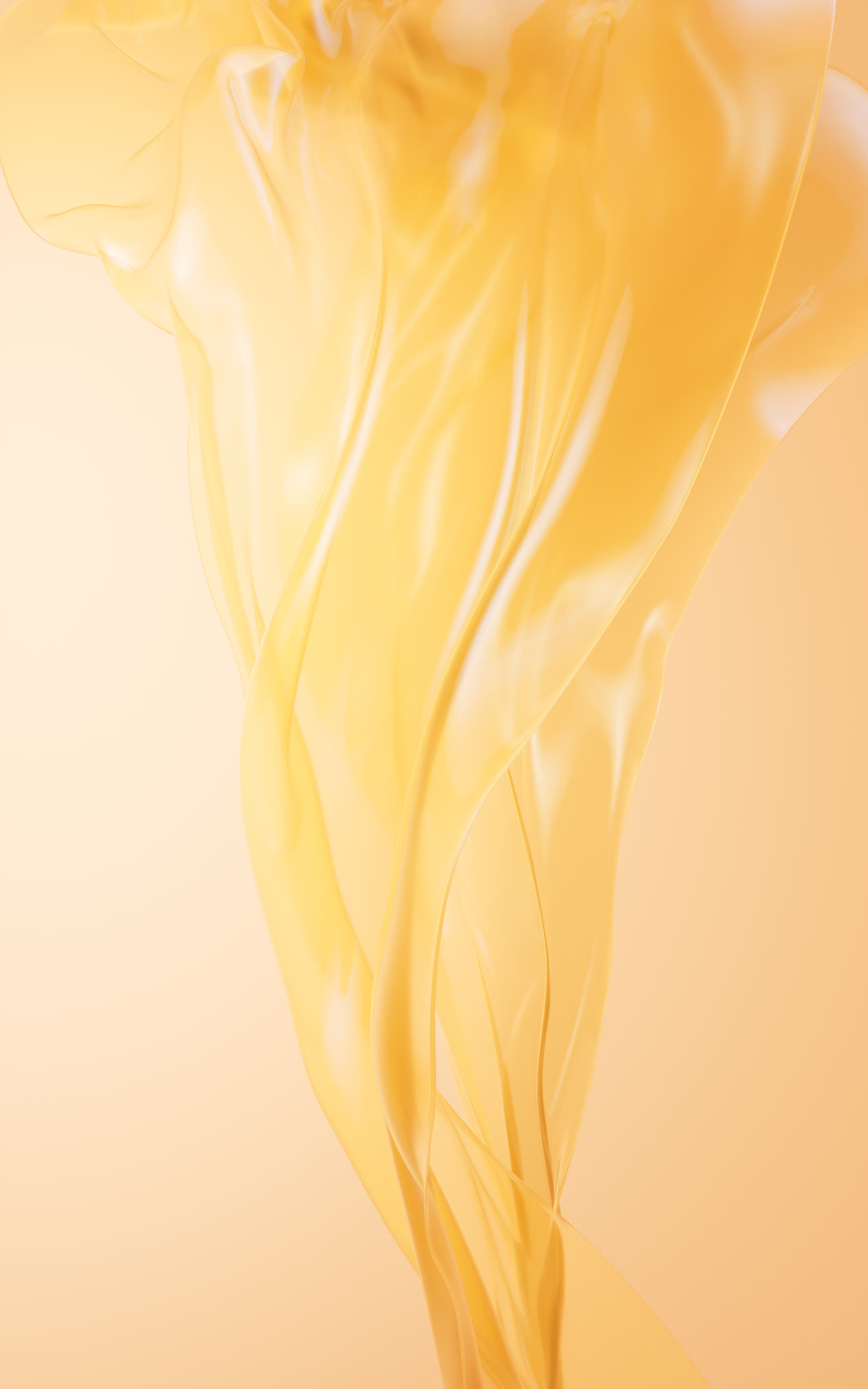 流动的透明布料背景3D渲染