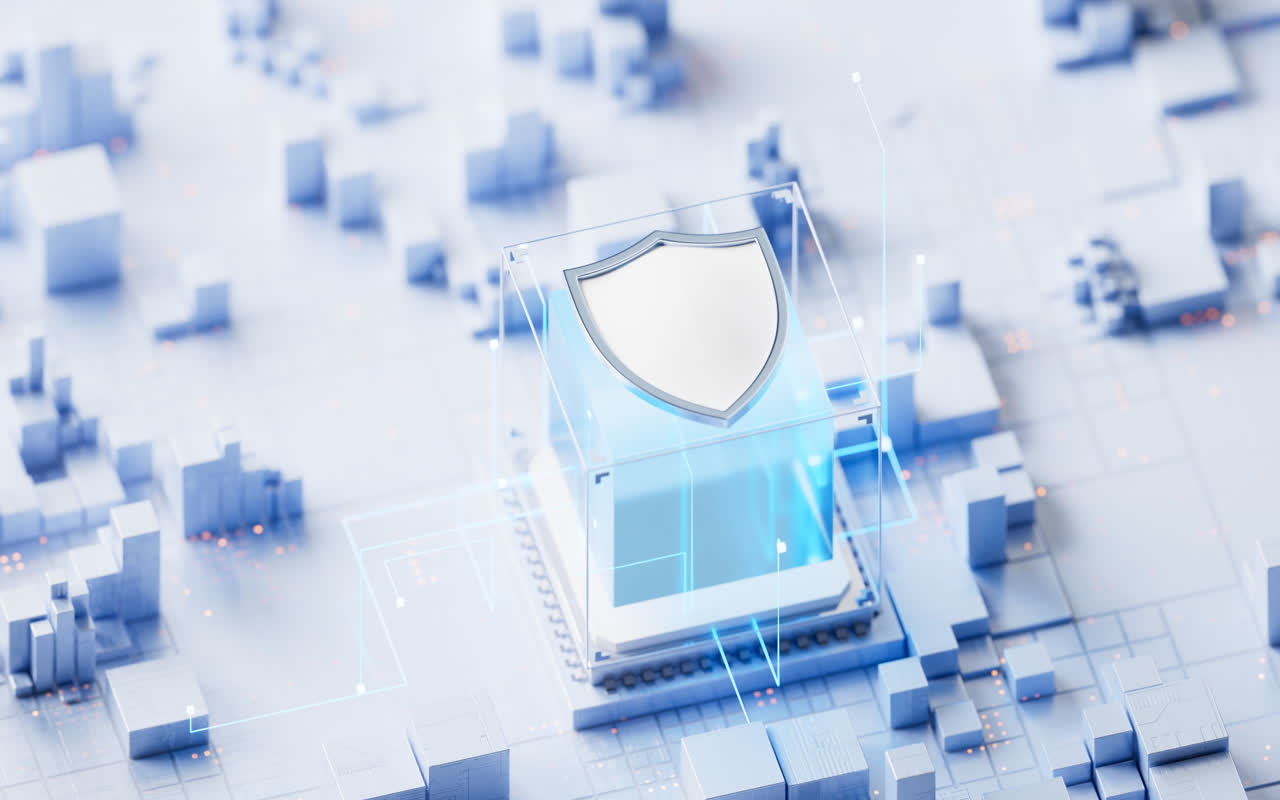 盾牌与安全概念3D渲染