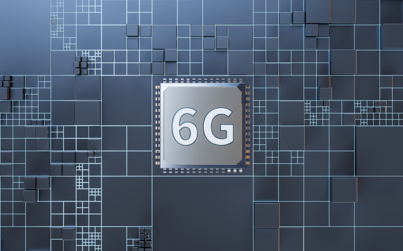 6G网络通信概念3D渲染