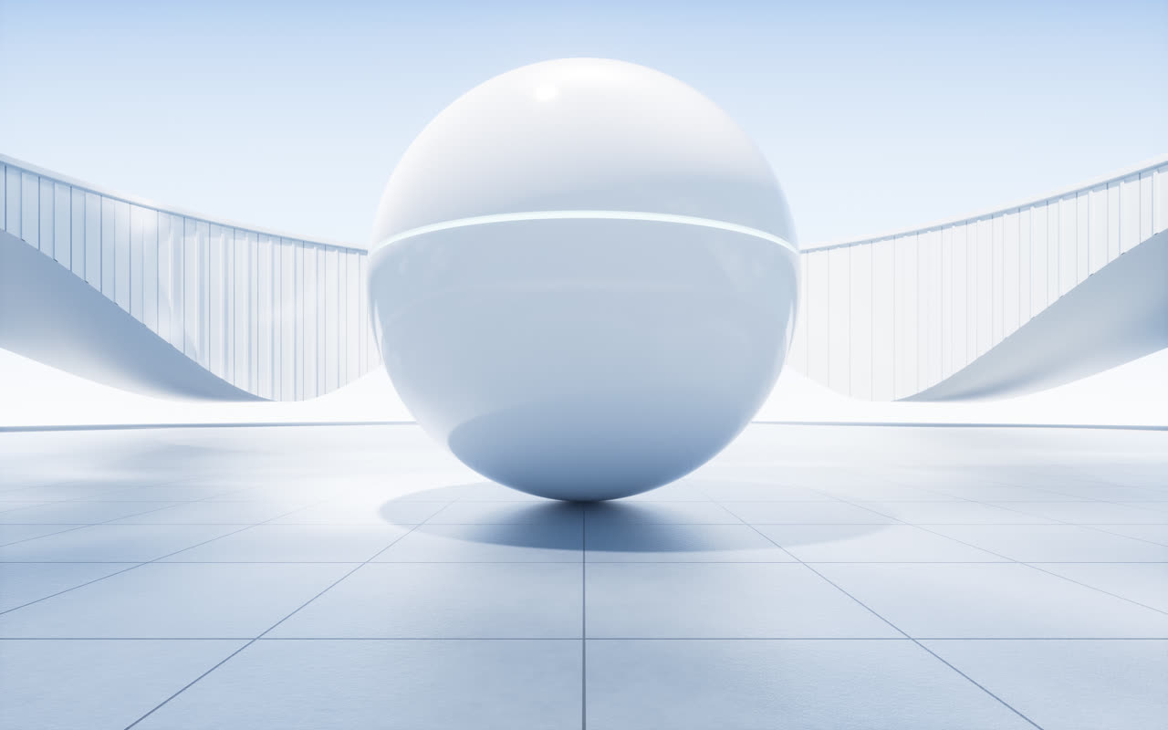 创意简约曲线建筑背景3D渲染