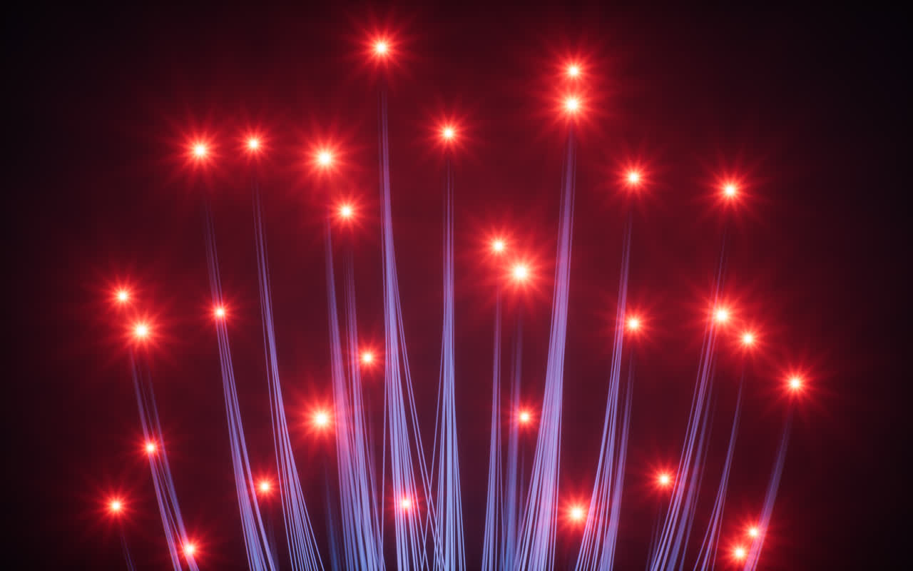 抽象弯曲的霓虹灯光曲线背景3D渲染