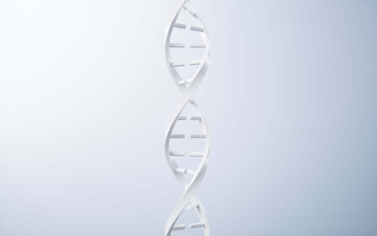 DNA与生物科技概念3D渲染