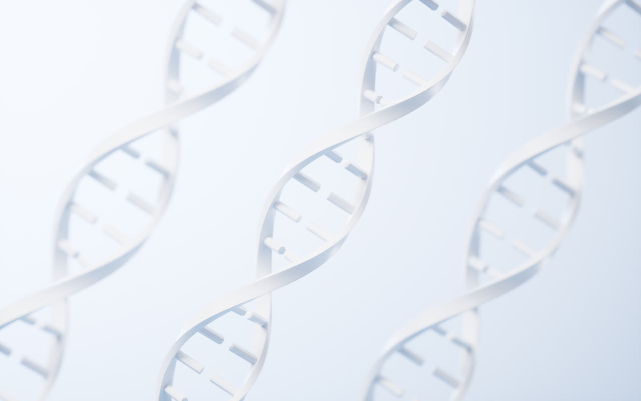 DNA与生物科技概念3D渲染