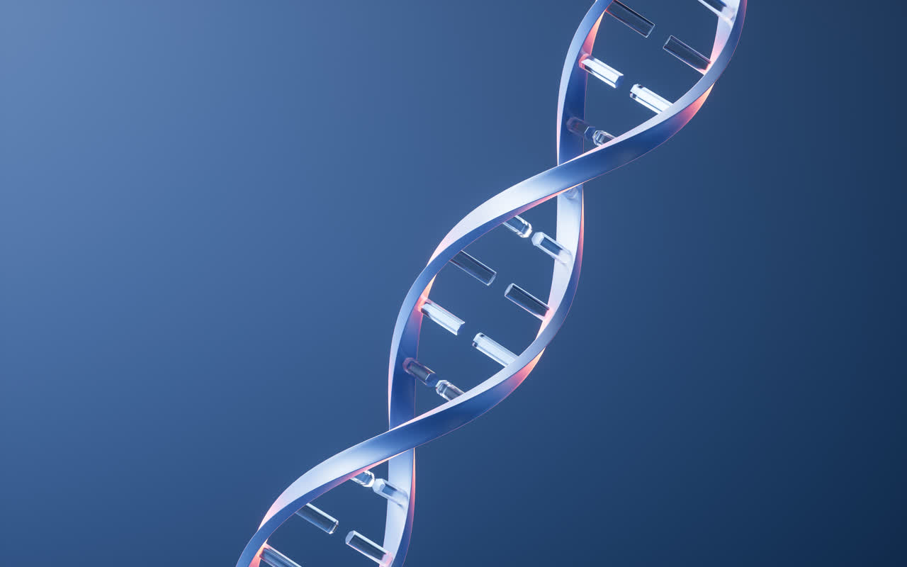 DNA与生物科技概念3D渲染