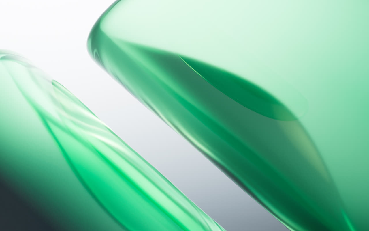 透明玻璃曲面背景3D渲染