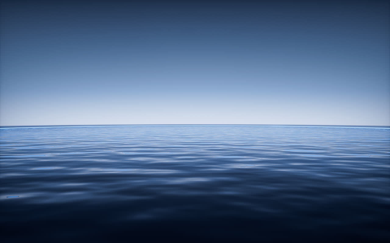 夜晚的水面波纹3D渲染