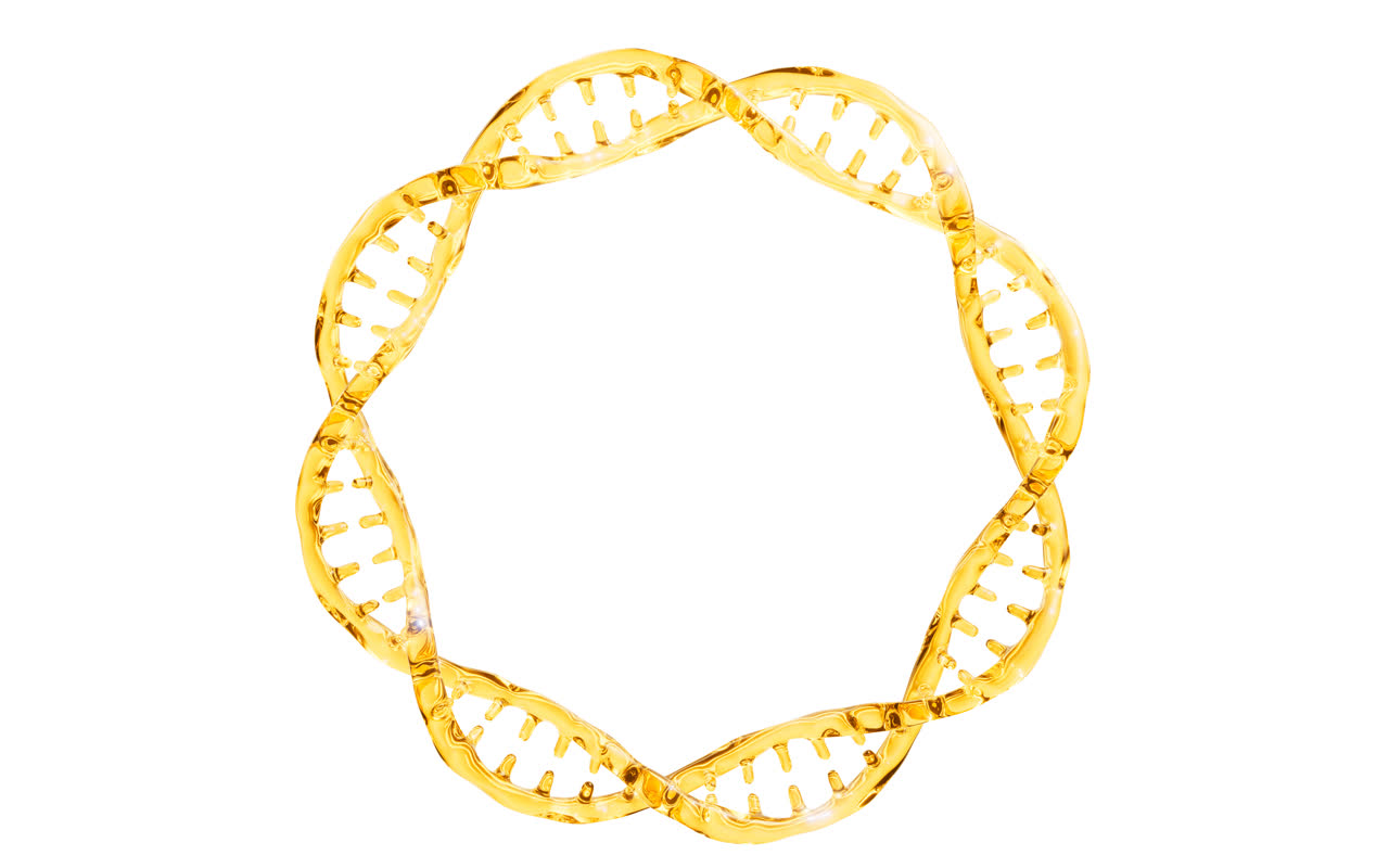 生物科技DNA结构3D渲染