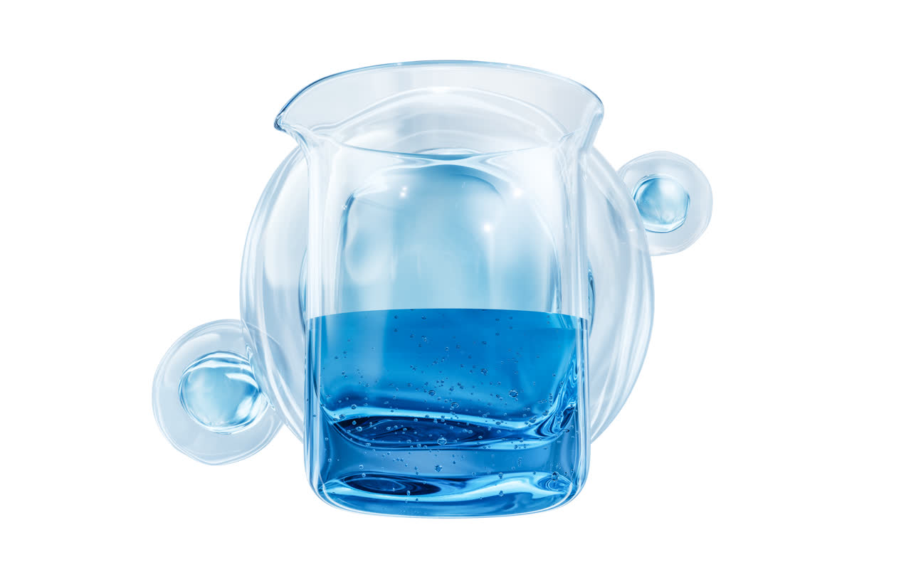 生物科技化学仪器烧杯3D渲染