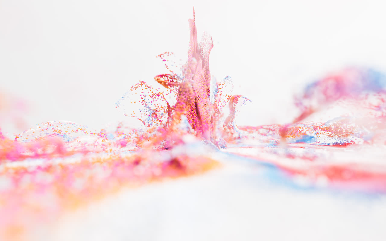 流动溶解的粒子3D渲染