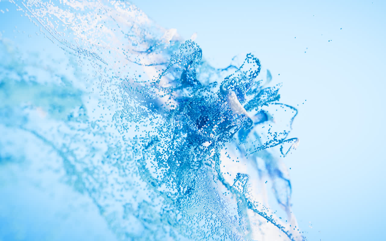 流动溶解的粒子3D渲染