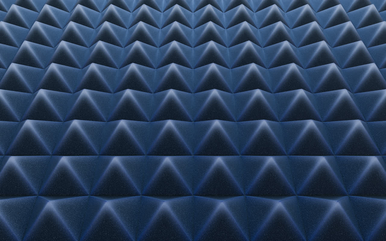 三角形吸音棉材料3D渲染