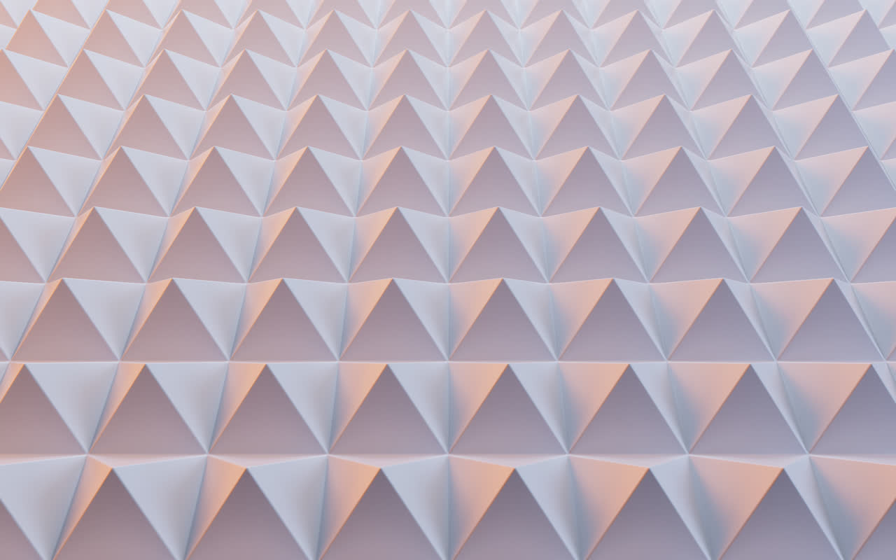 三角形吸音棉材料3D渲染
