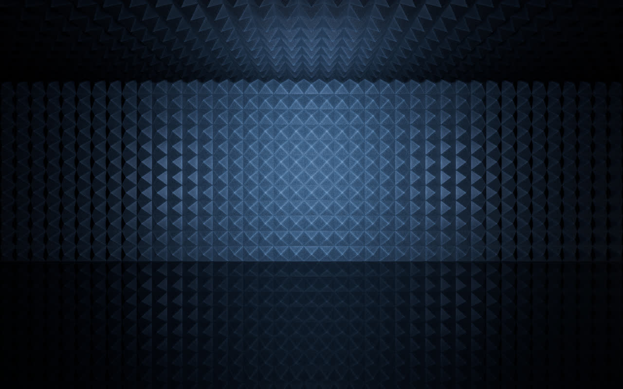 吸音棉材料空房间3D渲染