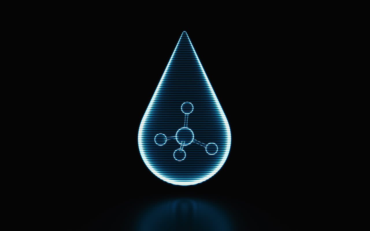 全息影像化学分子图形3D渲染