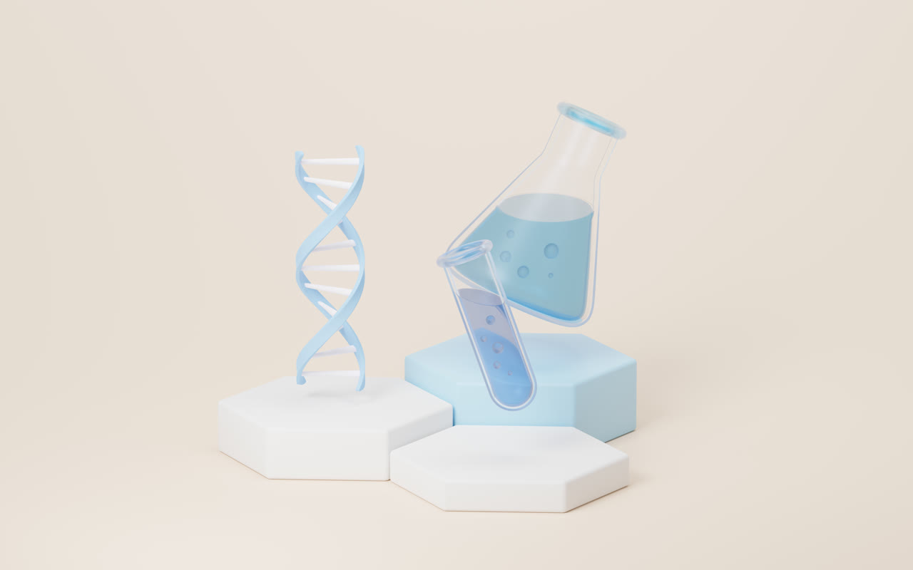 卡通风格化学仪器器皿3D渲染