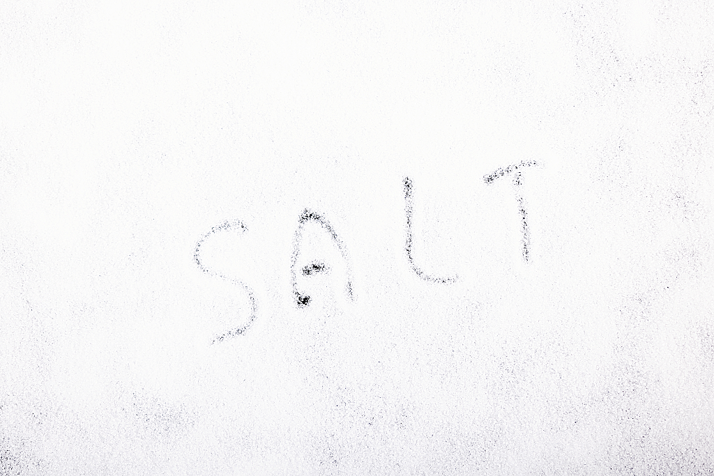 盐背景创意英文食盐调料图片