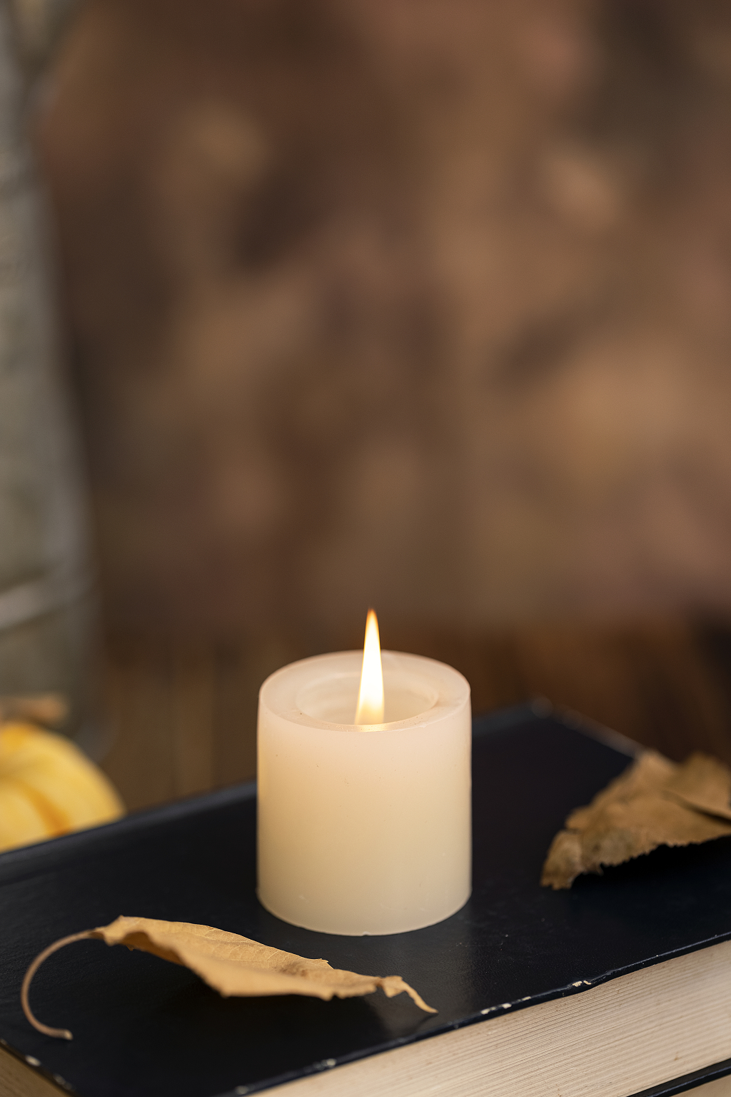 感恩节烛光温暖文艺图片南瓜感恩节图片秋天创意