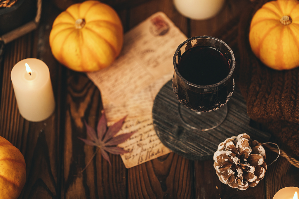 红酒南瓜感恩节素材南瓜感恩节图片秋天创意