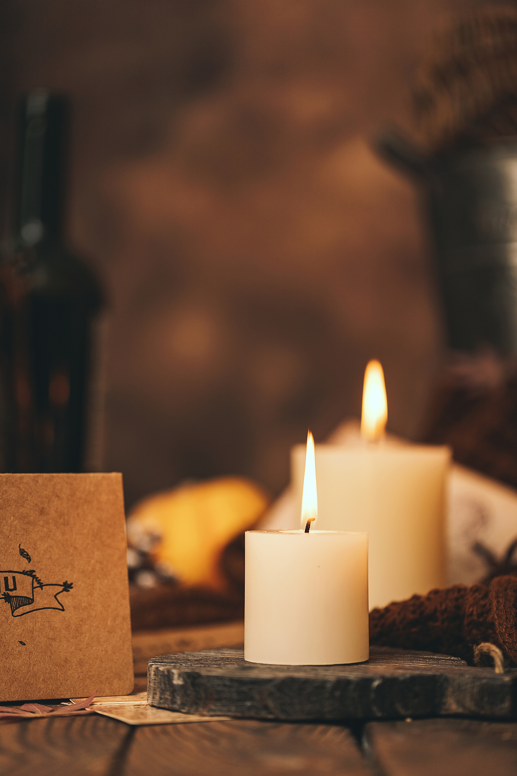 贺卡烛光感恩节图片南瓜感恩节图片秋天创意