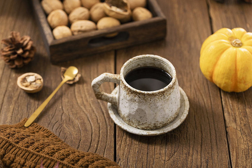 咖啡创意秋天文艺图片秋天图片秋天静物金秋唯美