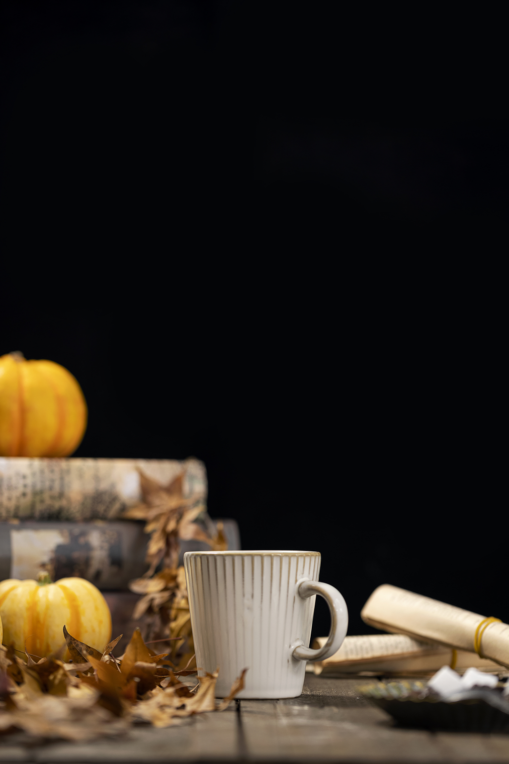 一杯咖啡秋天素材秋天图片秋天静物金秋唯美